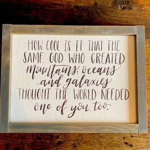 THE WORLD NEEDS ONE OF YOU  WOODEN SIGN 💕